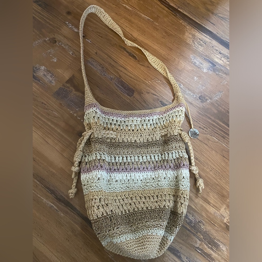 The Sak drawstring multicolor bucket bag